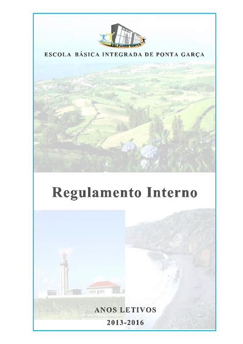 PDF Regulamento Interno Escola Básica Integrada de Ponta Garçasrec