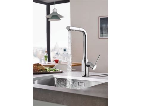 Grohe Essence New Pull Out Sink Mixer Tap With Dual Spray Chrome