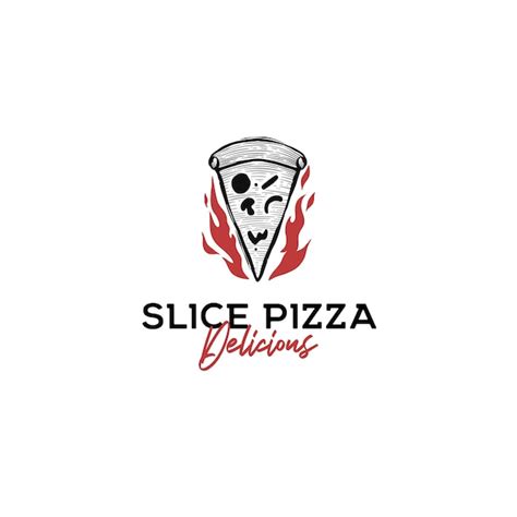 Premium Vector | Delicious pizza slice logo design