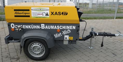 Baustellenkompressor Atlas Copco XAS 37 Ochsenkühn Baumaschinen