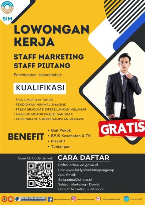 Lowongan Kerja Staff Marketing Staff Piutang Di PT Swakarya Insan