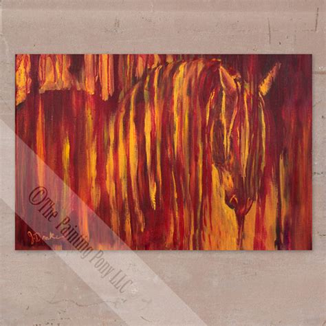 Fire Horse Fine Art Gallery Wrap Canvas Print - The Painting Pony