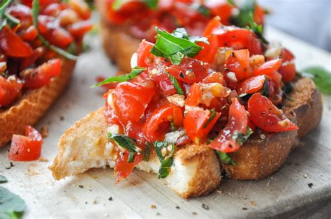 Tomato Basil Bruschetta Vegan Gluten Free Option Honey Whats Cooking