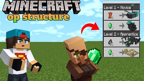 Minecraft But Villagers Trade Op Structure Youtube