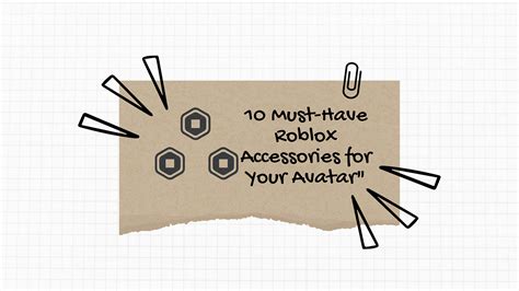 ROBLOX GAME DEVELOPMENT | Important Accessories for your AVATAR | Medium