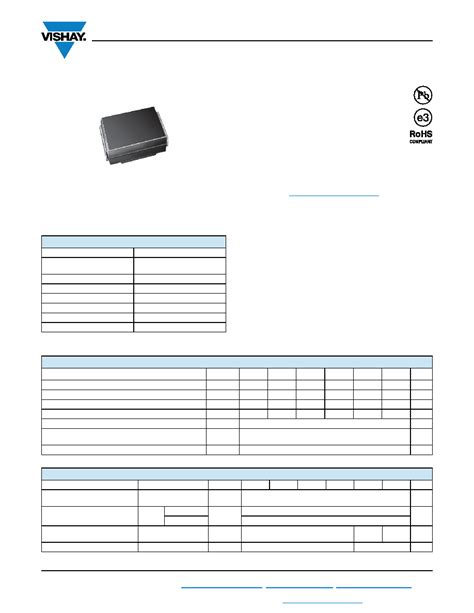 Rs J Datasheet Pages Vishay Surface Mount Fast Switching Rectifier