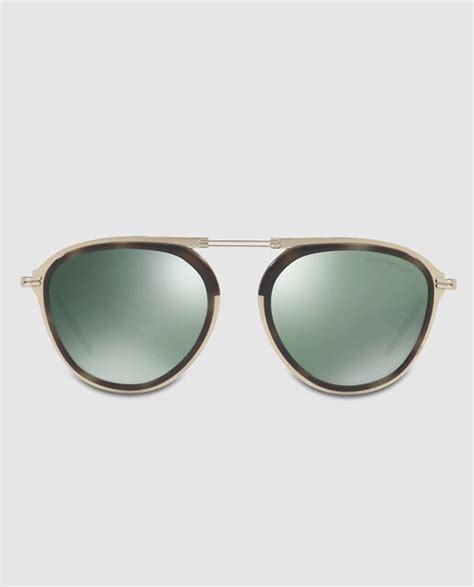 Gafas de sol de hombre metálicas doradas y habana Emporio Armani