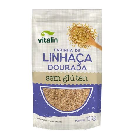 Para Que Serve A Farinha De Linhaça Dourada - Farinha de Linhaça Dourada sem Glúten 150g Vitalin