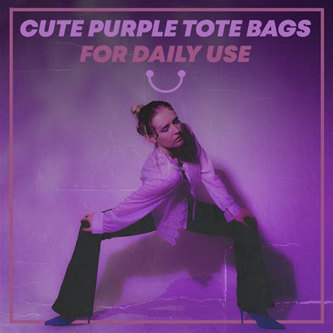 Cute Purple Tote Bags For Daily Use