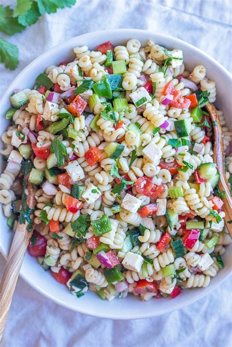 Easy Vegetarian Pasta Salad - She Likes Food