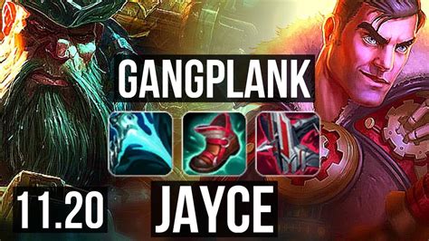 GANGPLANK Vs JAYCE TOP 3 3M Mastery 1700 Games 6 Solo Kills BR