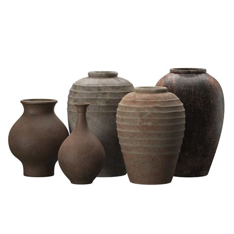 Artisan Clay Vases Set 2 3D Model - TurboSquid 1966919