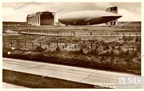 Zeppelin Lz 129 Hindenburg A Large German Commercial Passenger Carrying Rigid Airship Stock