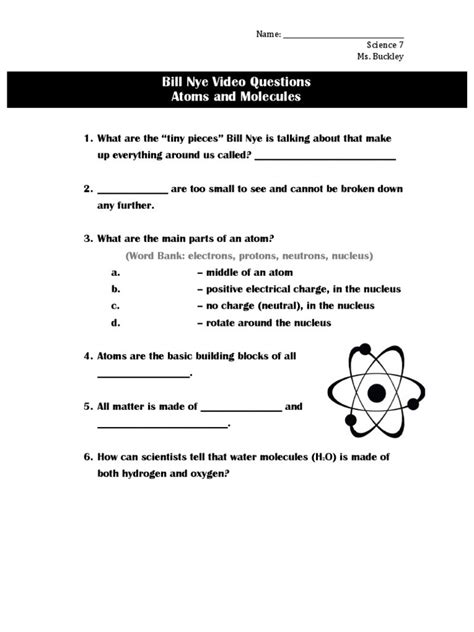 Bill Nye The Science Guy Energy Worksheet Printable Calendars At A Glance