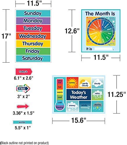 Carson Dellosa One World Calendar Bulletin Board Set Monthly Wall