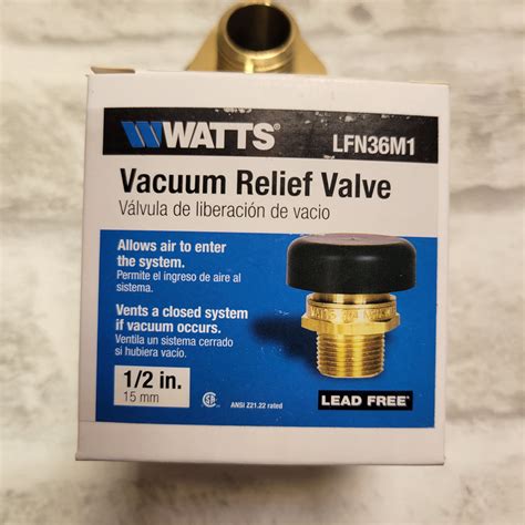 Watts Lfn36m1 12 Lead Free Water Service Vacuum Relief Valves Rdw Liquidations