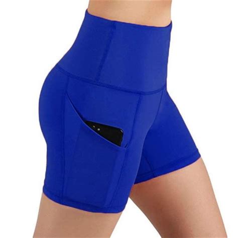 High Waist Spandex Workout Shorts With Pockets For Women