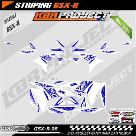 Jual Gsx R Stiker Striping Premium Motor Keren Lis Variasi Gsx R Stiker