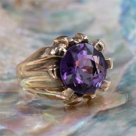 Retro Amethyst Ring C1940 Pippin Vintage Jewelry