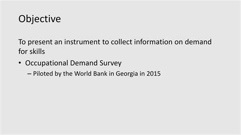 Occupational Demand Survey An Introduction Ppt Download