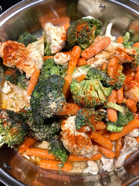 Sauteed Vegetable Medley Using Broccoli Cauliflower And Carrots