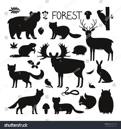 146,270 Animal silhouettes in the forest Images, Stock Photos & Vectors ...