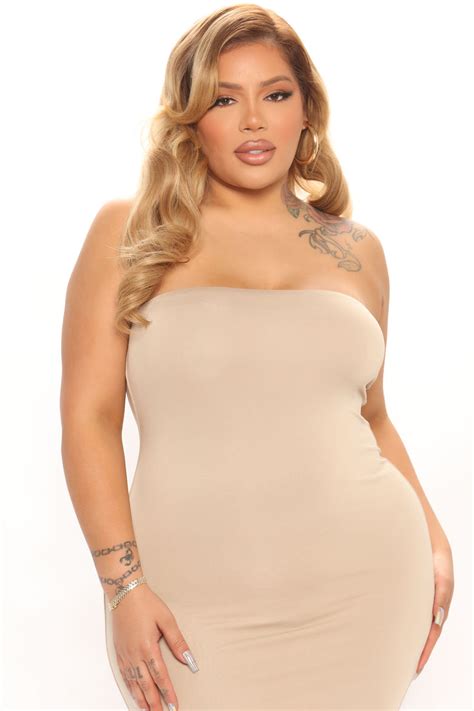 Tanya Double Lined Midi Dress Mocha Fashion Nova