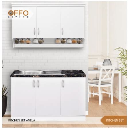 Jual Offo Signature Kitchen Set Lemari Dapur Pintu Body Putih Pintu