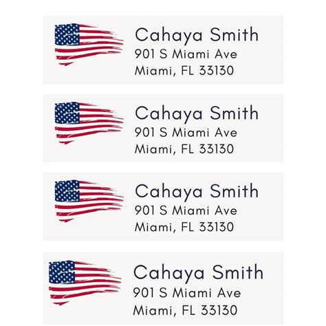 80 X American Flag Return Address Labels 1.75 X - Etsy