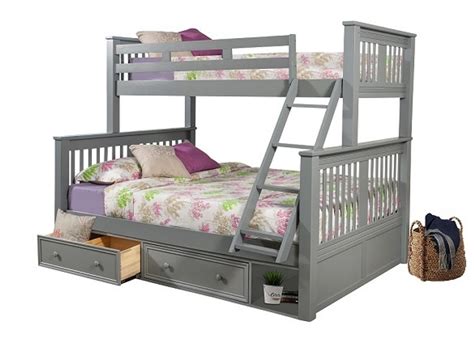 Cassia Gray Twin Over Queen Bunk Bed