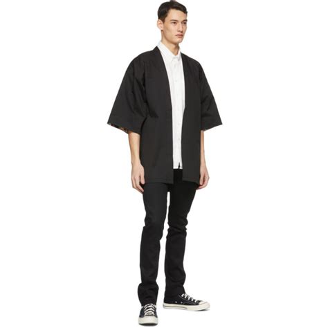 Naked And Famous Denim Black Haori Jacket Ssense Lookastic