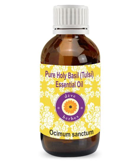 Deve Herbes Pure Holy Basil Tulsi Essential Oil Ml Buy Deve Herbes