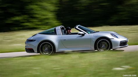 2021 Porsche 911 Targa 4 Color Dolomite Silver Metallic Side Hd