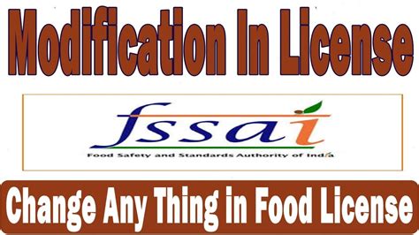 Modification Of Food License How To Modify Edit Change Food Licence