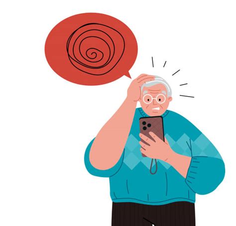 100 Confused Senior Citizen On Phone Stock Illustrations Royalty Free