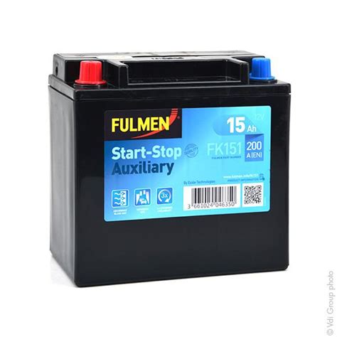 Batterie Voiture Fulmen Start Stop Auxiliary Fk V Ah A