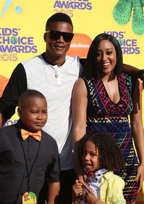 Tia Mowry Hardrict With Husband Cory And Son Cree At The Nickelodeon