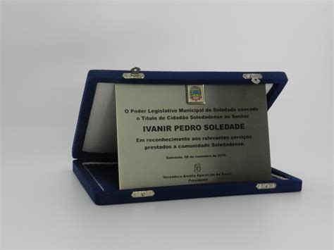 Placas De Homenagem Placas De Bronze Trof Us Placas Em Passo Fundo