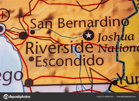 Riverside Map Usa — Stock Photo © aallm #466943724