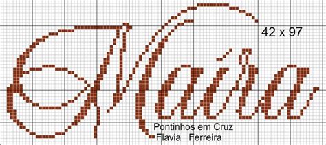 Pin De Maria Cristina Em Bordados Nomes Em Ponto Cruz Semaninha Em