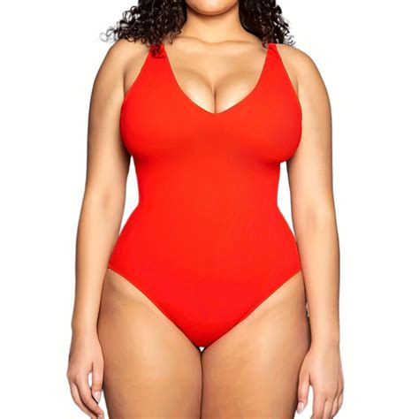 Zhizaihu Womens Plus Size One Piece Swimsuit Solid Color High Waisted Bathing Suits Push Up