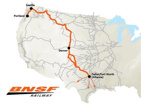 BNSF Railroad System Map