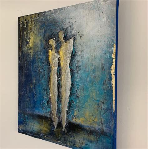 Abstract Figures, blue abstract painting, modern art | Geometrie kunst ...