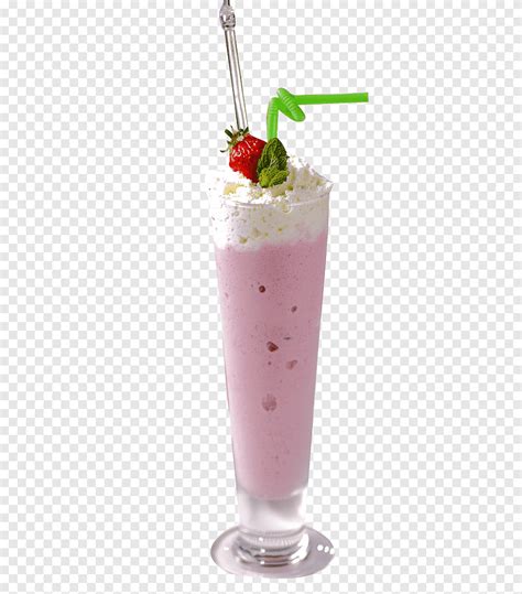 Strawberry Shake Dengan Whip Cream Ice Cream Milkshake Smoothie Juice