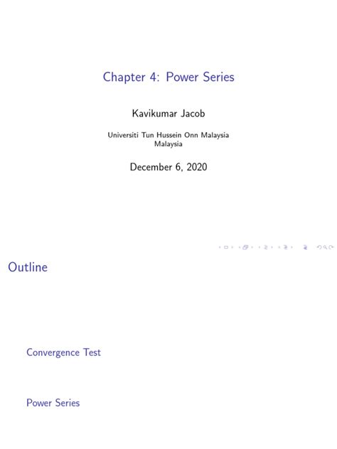 Chapter 4 Power Series | PDF | Power Series | Polynomial 