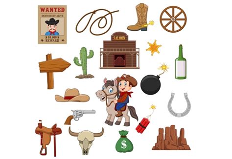 Wild West Western Clip Art Set Graphic Graphic By Tigatelusiji