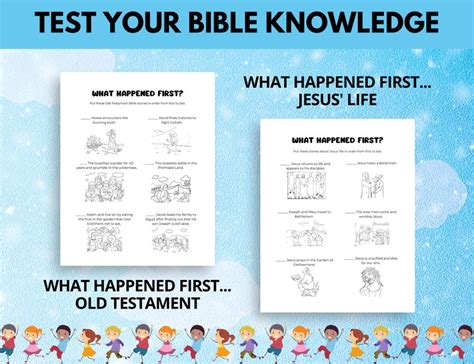 Printable Bible Activities For Kids Christian Download Now Etsy