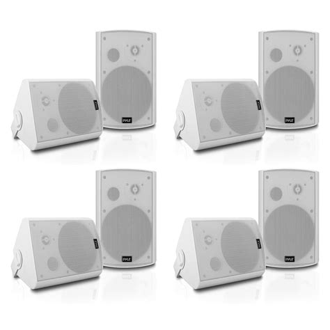 Pyle PDWR61BTWT Bluetooth Indoor Outdoor 6 5 Inch Speaker System White