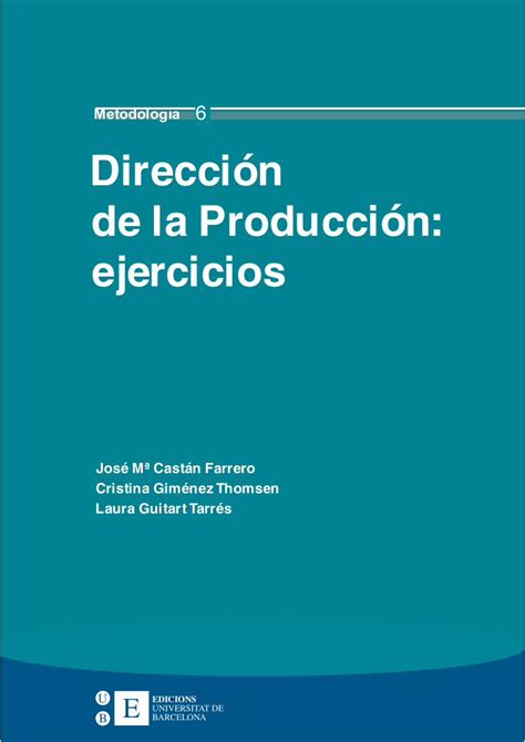 PDF Dirección de la Producción ejercicios DOKUMEN TIPS