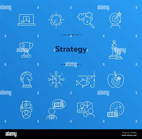 Strategy Icon Set Stock Vector Image Art Alamy